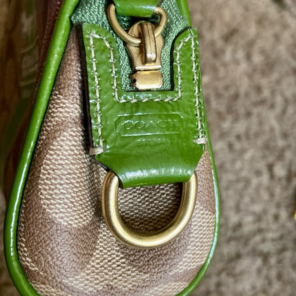 Coach Women's Brown and Green Leatherware Bag - Picture 6 of 6